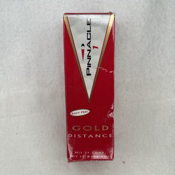 PINNACLE GOLD DISTANCE GOLF BALLS NEW NIB 1 ONE SLEEVES #1 (3 IN BOX) - Picture 1 of 3